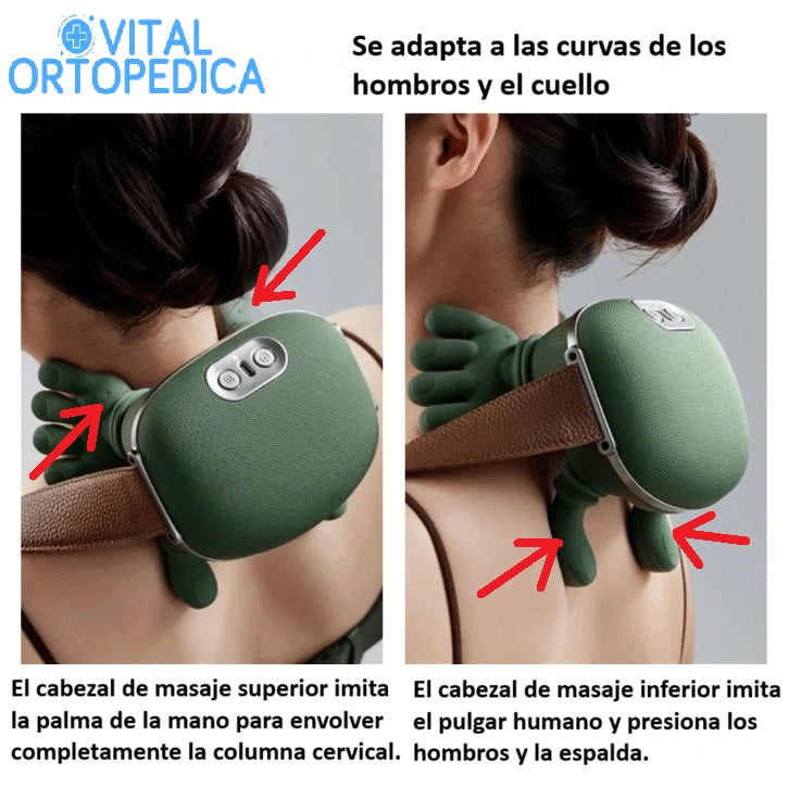 Masajeador portátil Shiatsu para cuello y hombros